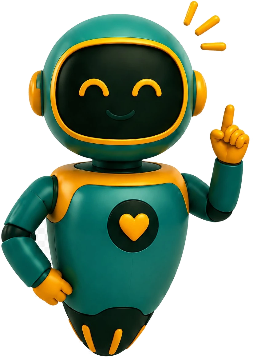 ARVO mascot pointing up