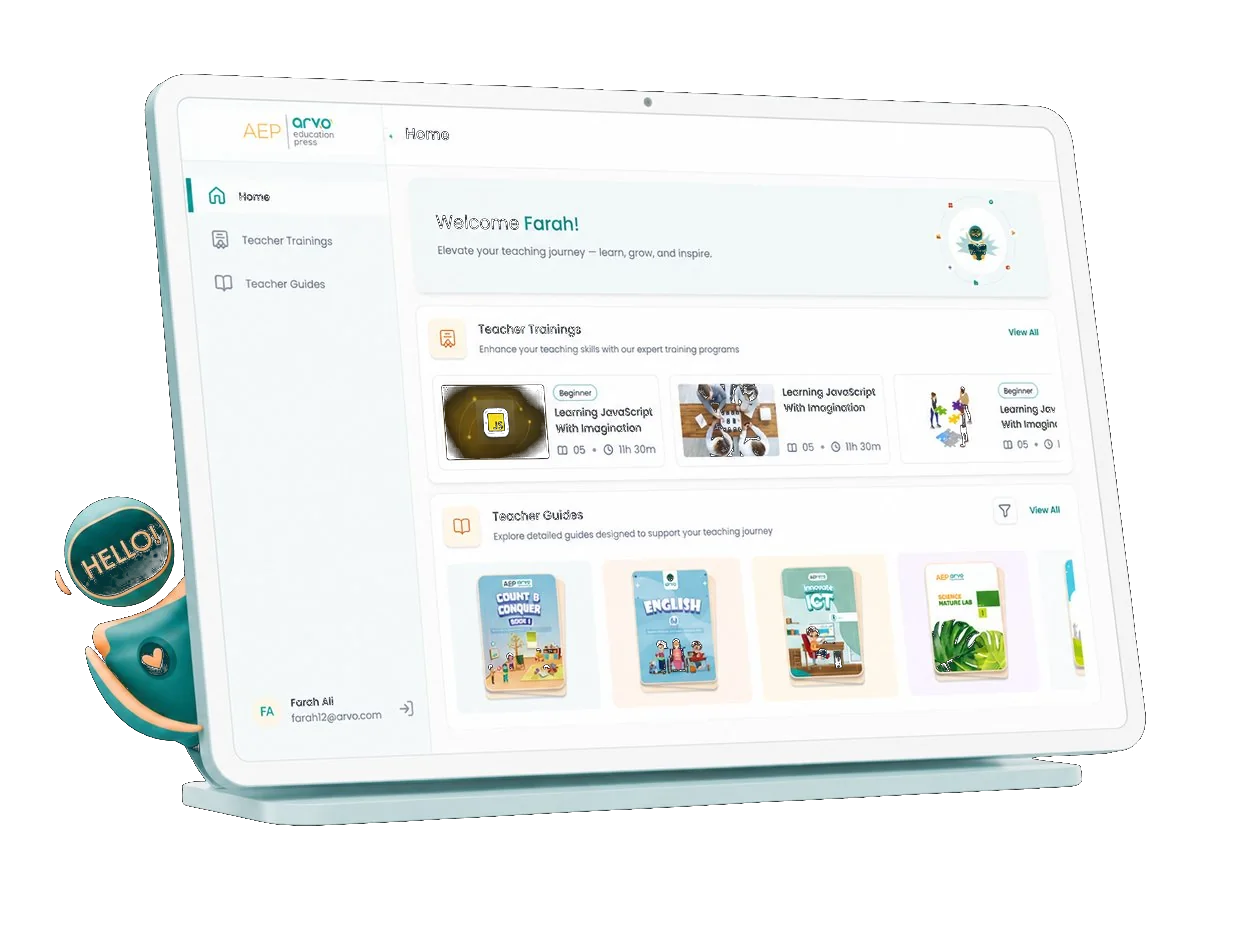 The Teachers Portal on a tablet